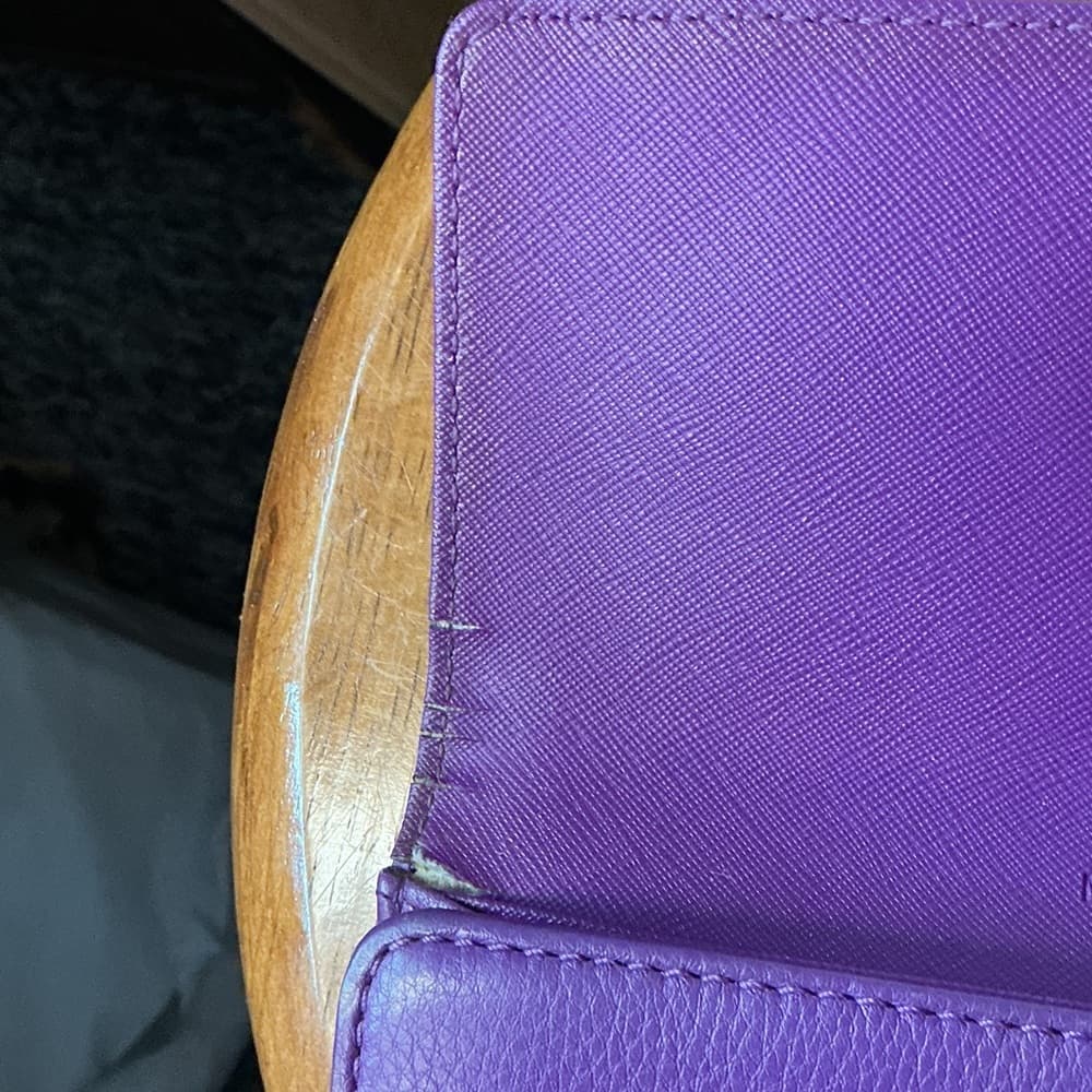 ★ Michael Kors Purple Leather Wallet Organizer Clutch MK Logo - Thumbnail 9