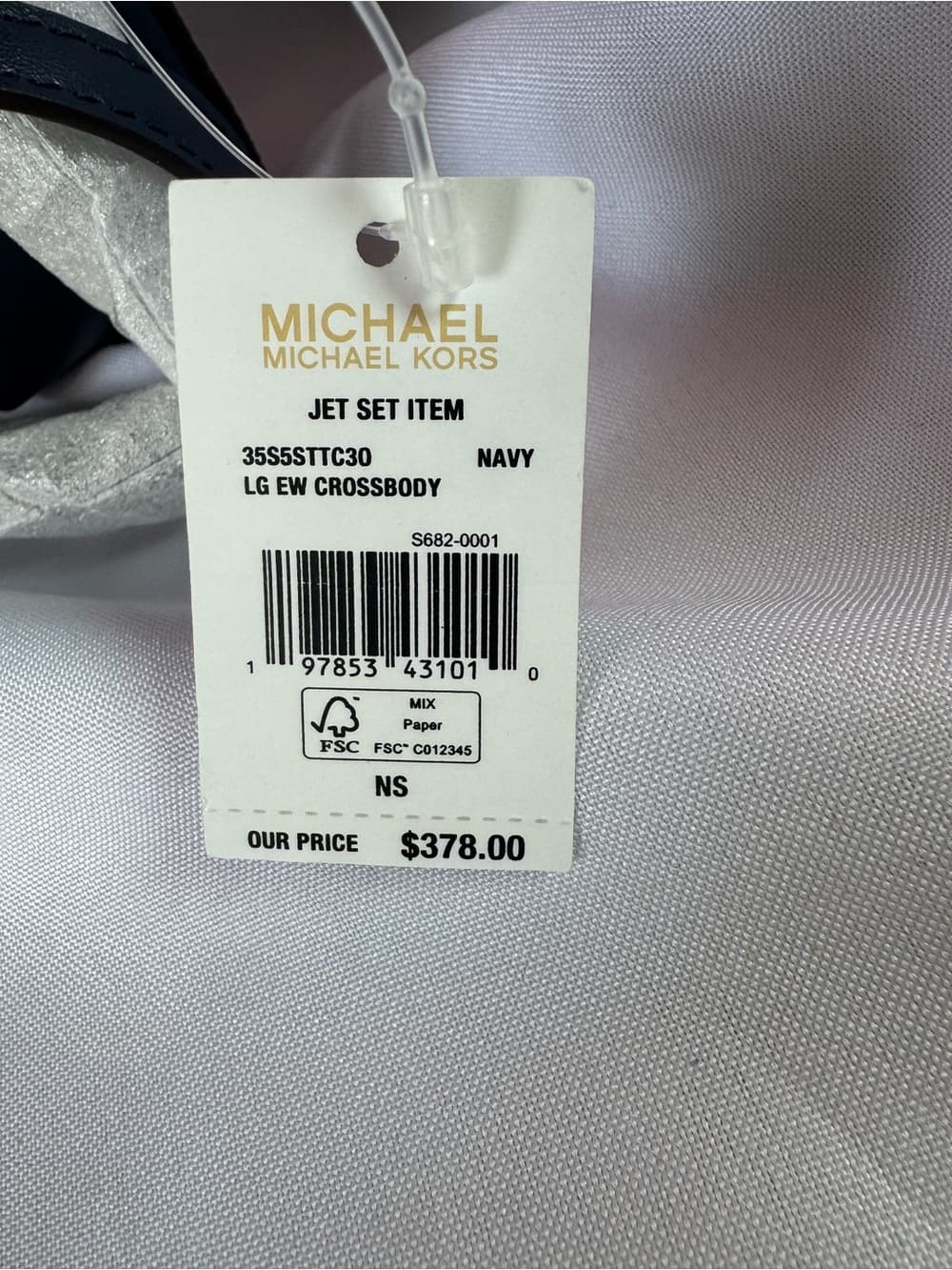 ★ Michael Kors Jet Set Navy Polka Dot Large EW Crossbody Bag NWT - Thumbnail 4