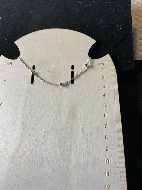 ★ Silver Beaded Layering Necklace Minimalist Dainty Everyday Jewelry - Thumbnail 5