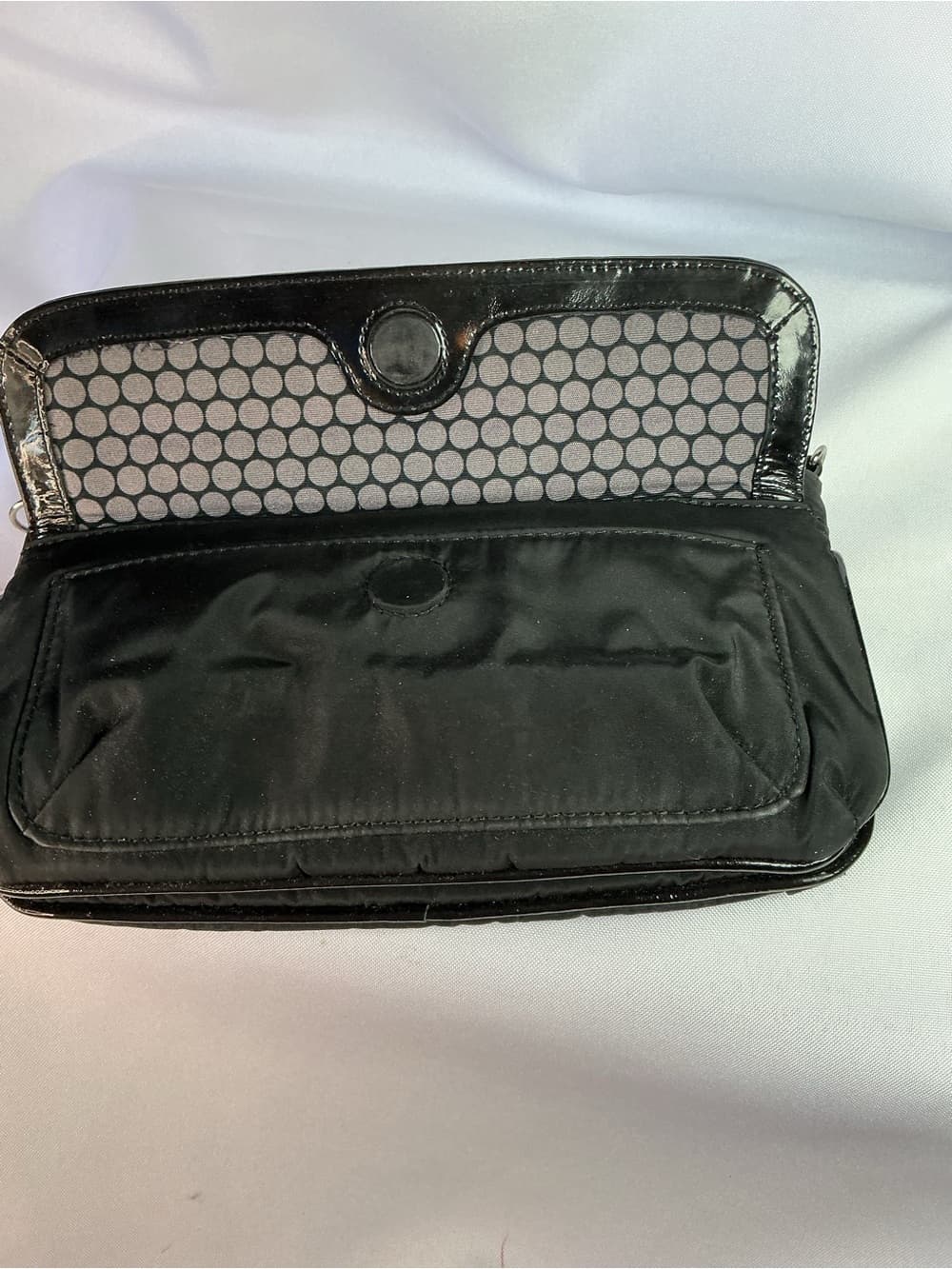 ★ Brighton Black Patent Croc Embossed Organizer Crossbody Wallet Bag - Thumbnail 2