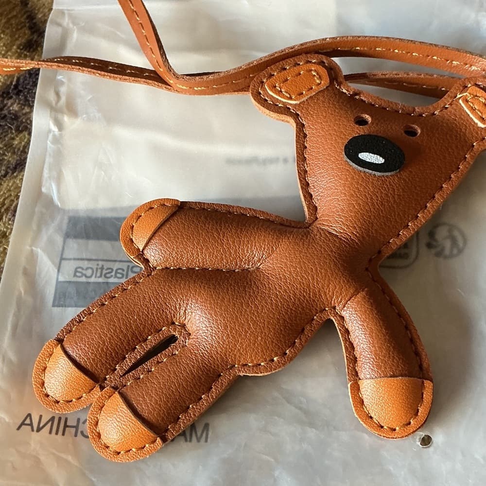 ★ Cute Deer Faux Leather Bag Charm Keychain Purse Accessory Pendant - Thumbnail 2
