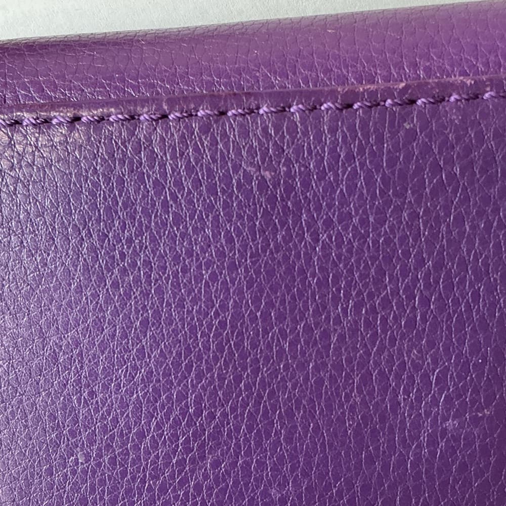 ★ Michael Kors Purple Leather Wallet Organizer Clutch MK Logo - Thumbnail 5