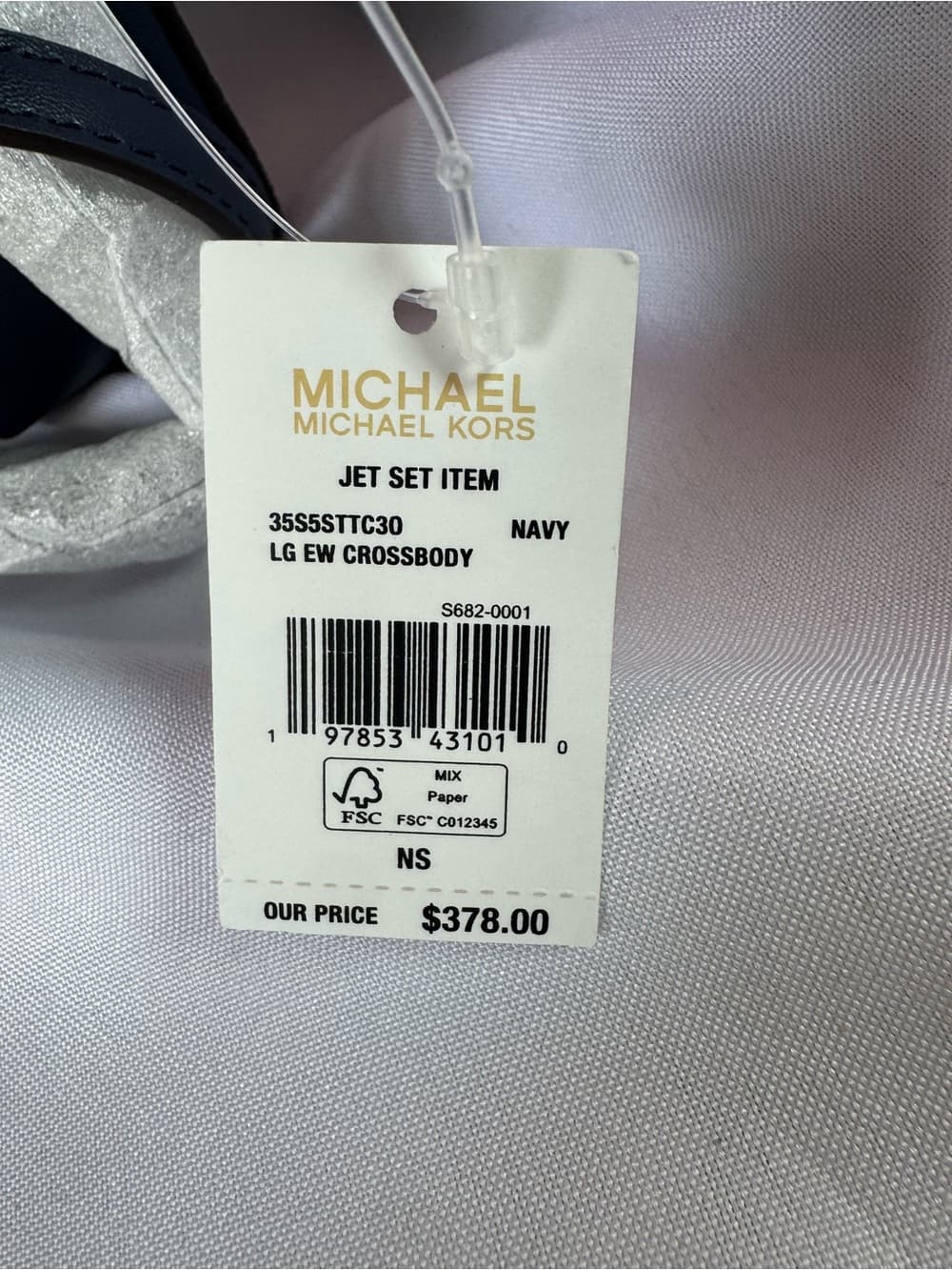 ★ Michael Kors Jet Set Navy Polka Dot Large EW Crossbody Bag NWT - Thumbnail 9