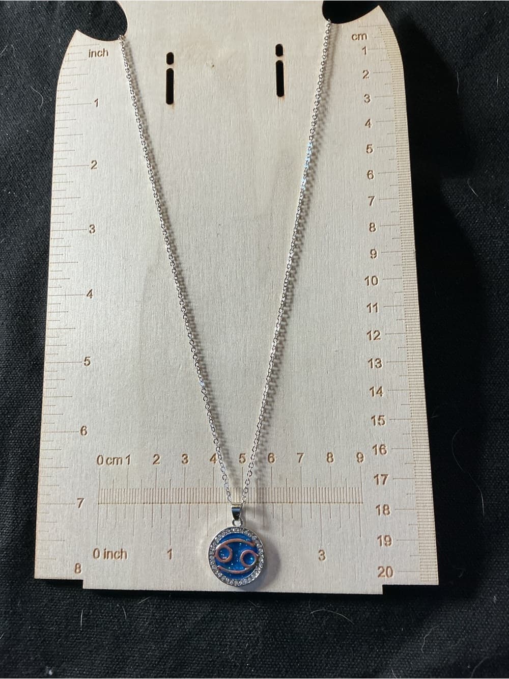 ★ Cancer Zodiac Blue Opal Pendant Necklace Celestial Astrology Charm - Thumbnail 5