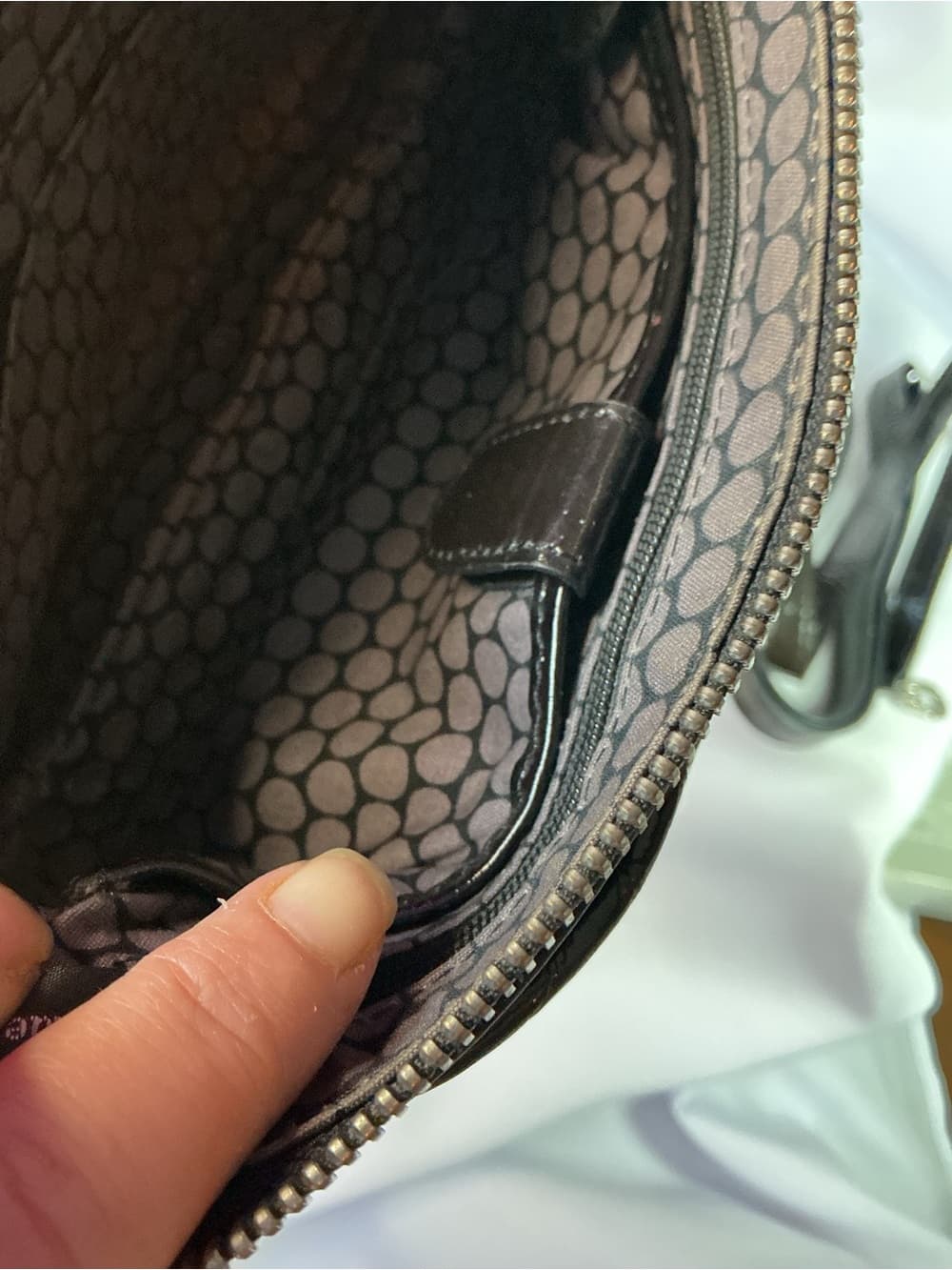 ★ Brighton Black Patent Croc Embossed Organizer Crossbody Wallet Bag - Thumbnail 4