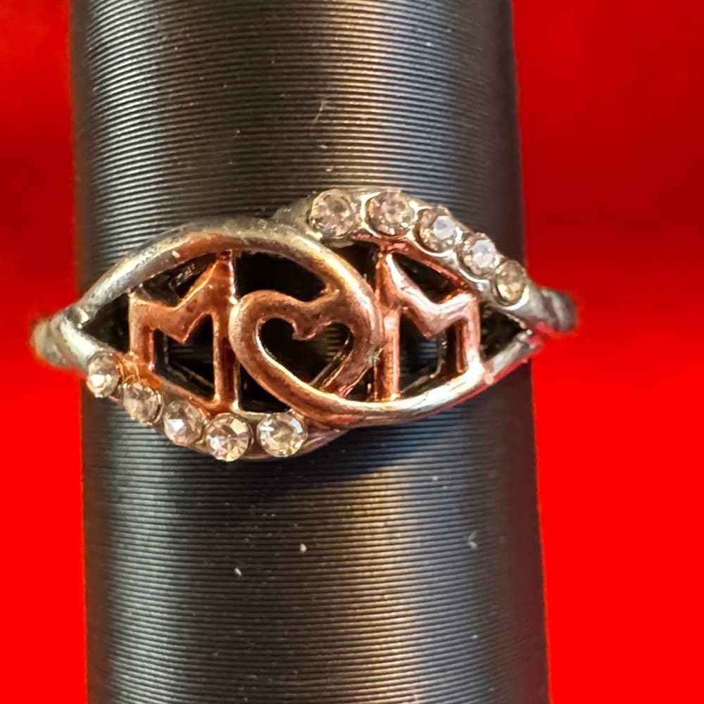 Elegant Silver and Gold Mom Ring - Thumbnail 5