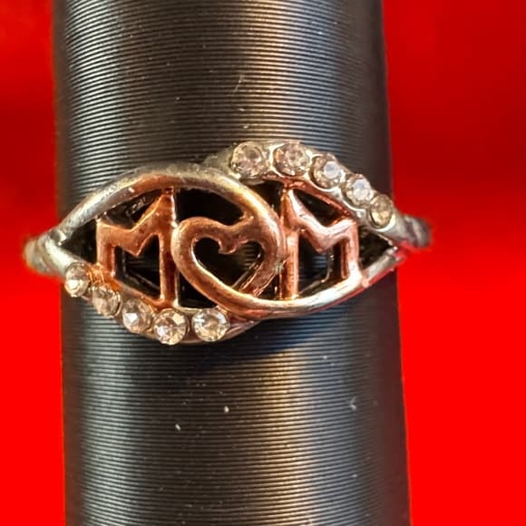 Elegant Silver and Gold Mom Ring - Thumbnail 6