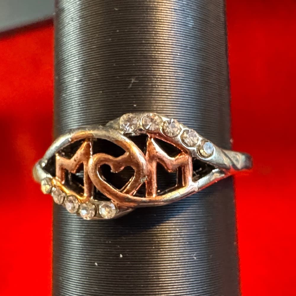 Elegant Silver and Gold Mom Ring - Thumbnail 4