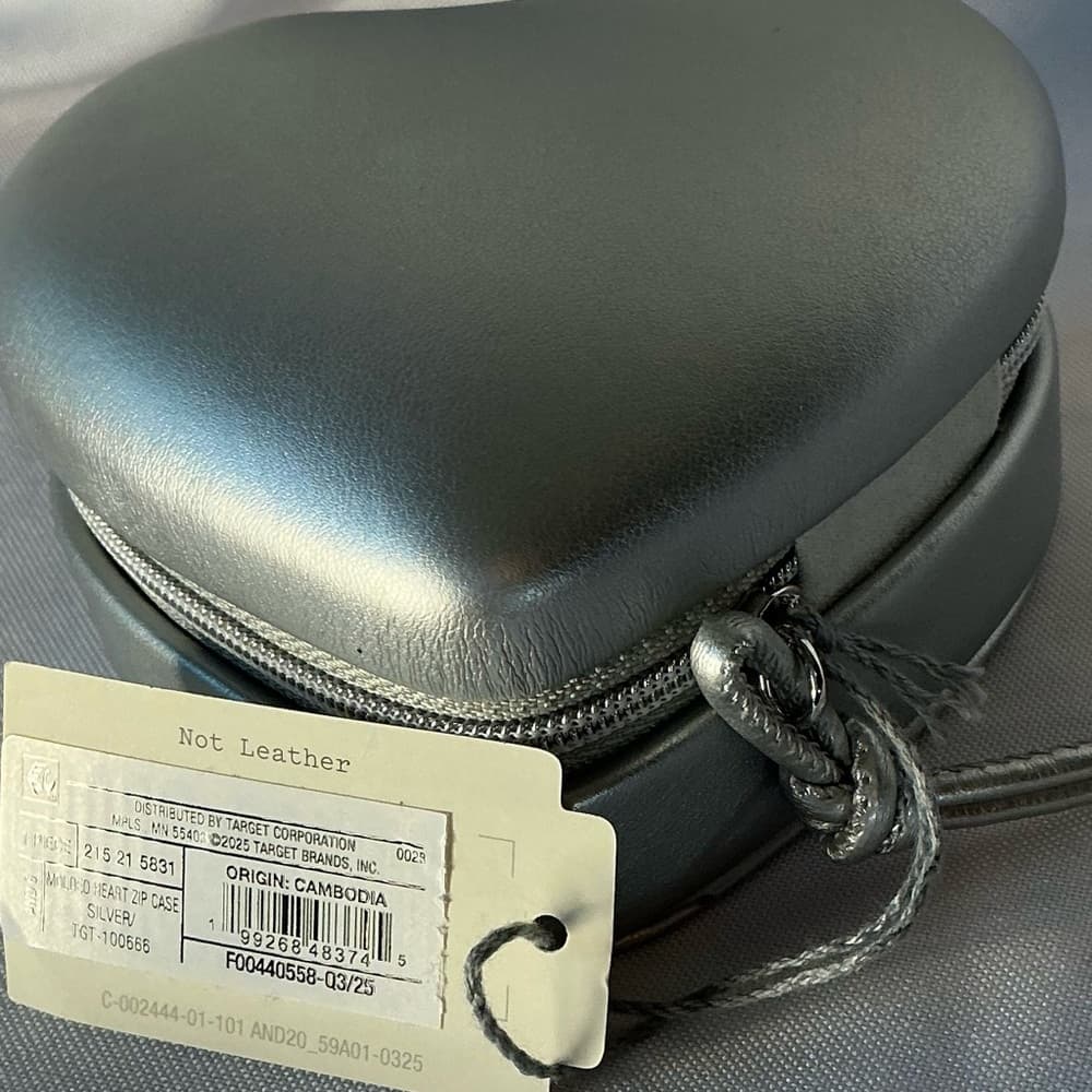 ★ Silver Travel Jewelry Box Organizer Zip Storage Case Compact