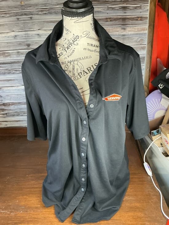 ★ SERVPRO Black Button Front Shirt Women 2XL Workwear Uniform Top - Thumbnail 3