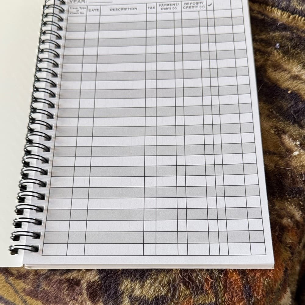 ★ Account Tracker Ledger Book Spiral Bound Expense Record Notebook
