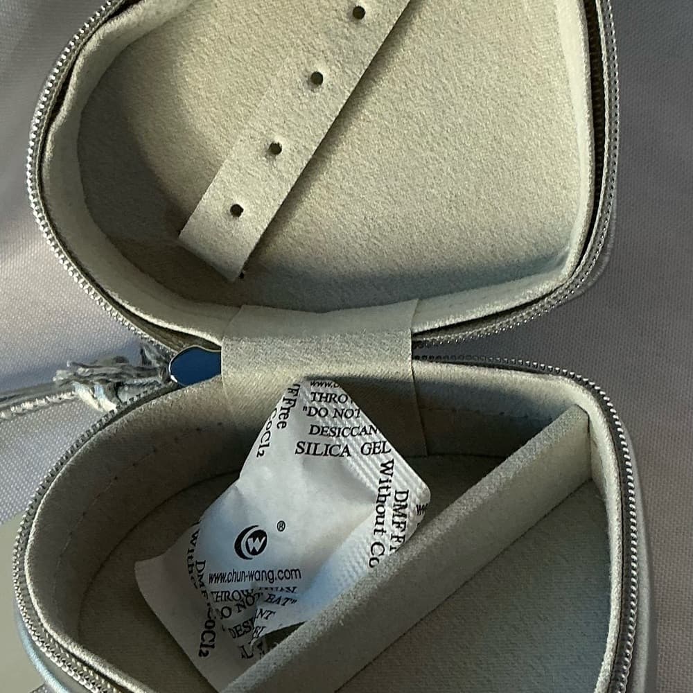 ★ Silver Travel Jewelry Box Organizer Zip Storage Case Compact - Thumbnail 2