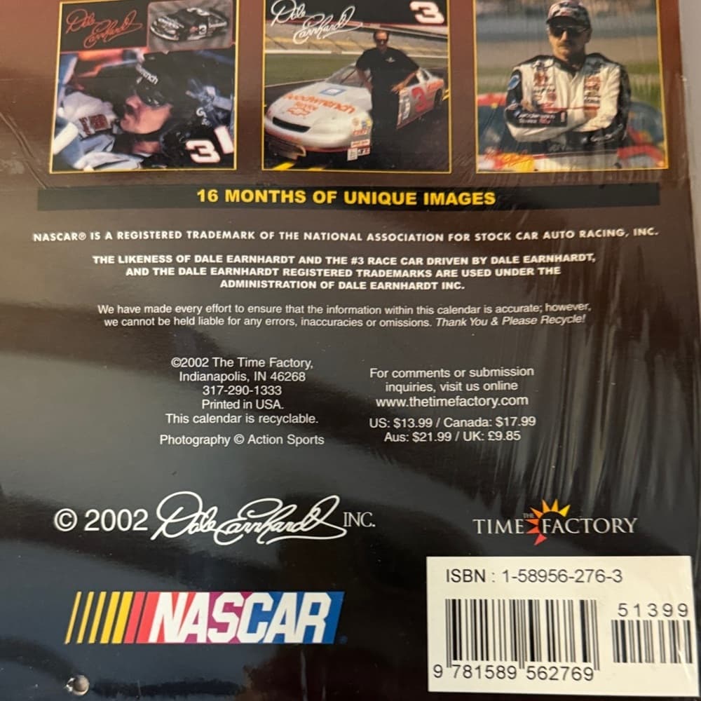 Dale Earnhardt NASCAR Calendar - Thumbnail 6
