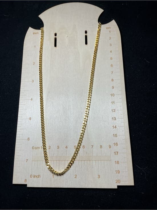 ⭐ Gold Tone Cuban Link Chain Necklace Minimalist Unisex Style - Thumbnail 4