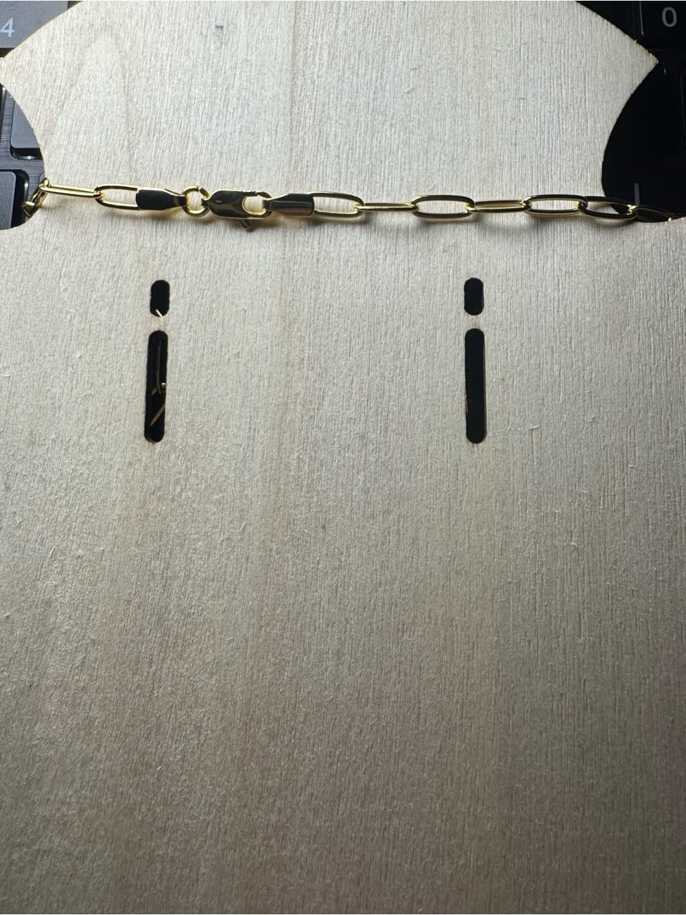 ★ Gold Tone Paperclip Chain Necklace Minimalist Chic Everyday Jewelry - Thumbnail 3