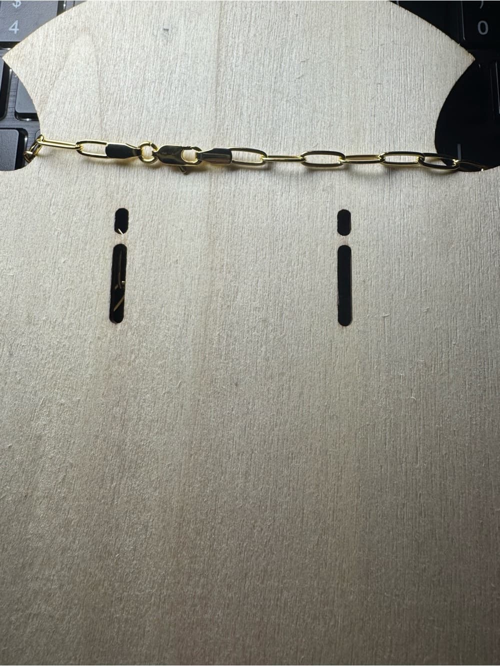 ★ Gold Tone Paperclip Chain Necklace Minimalist Chic Everyday Jewelry - Thumbnail 2