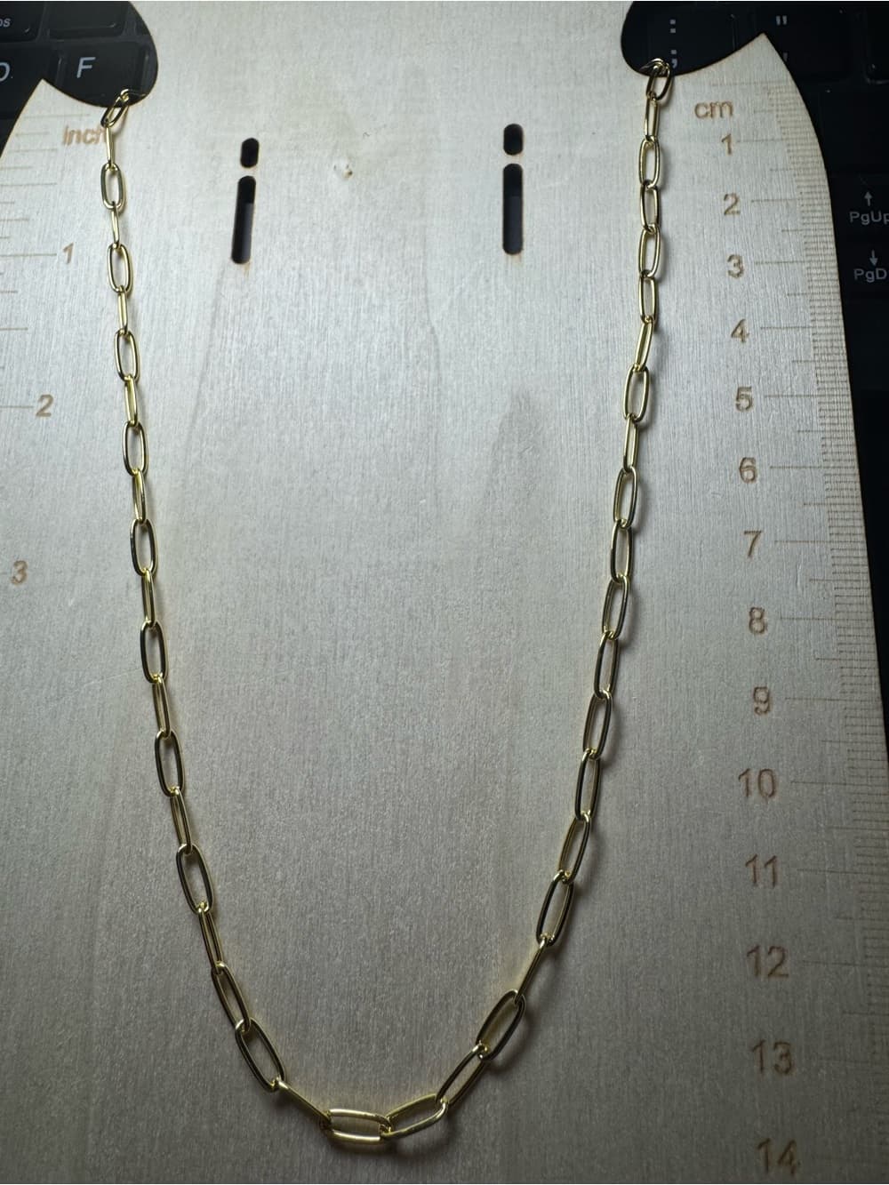 ★ Gold Tone Paperclip Chain Necklace Minimalist Chic Everyday Jewelry