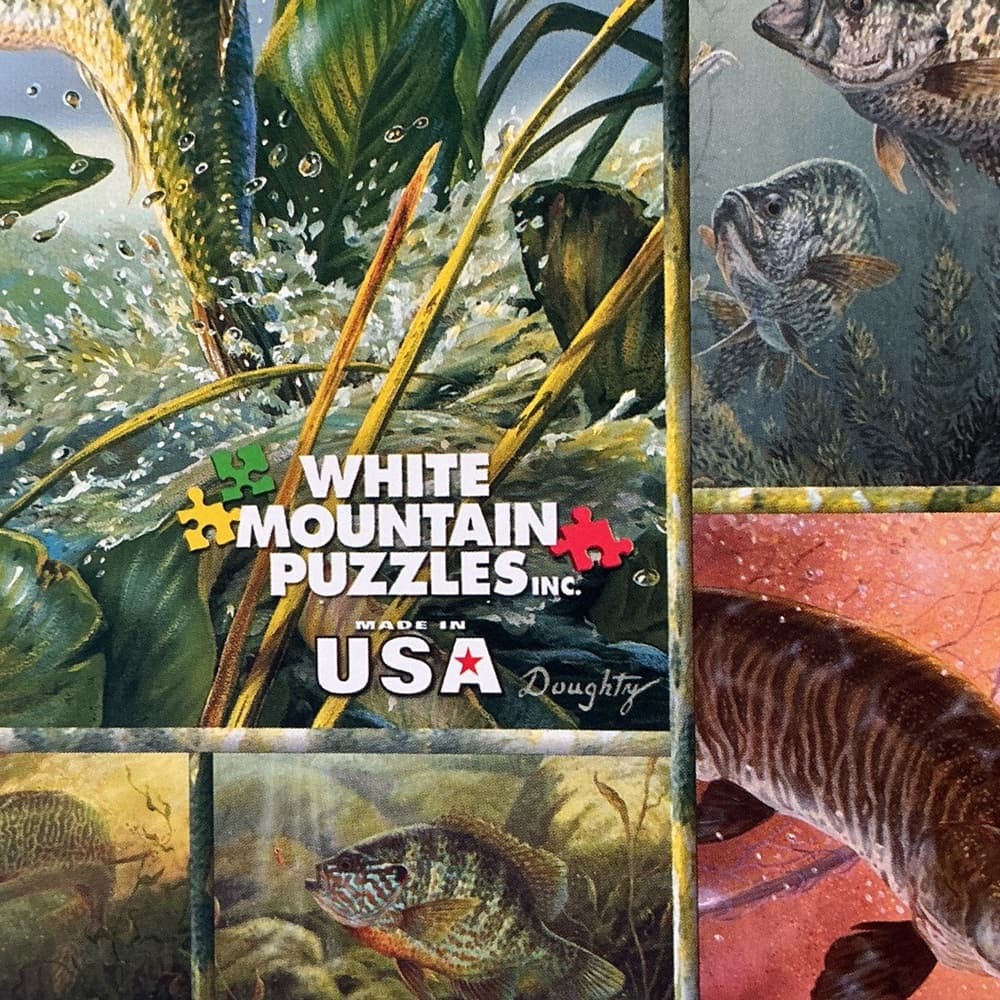 ★ White Mountain First Strike Fishing 1000 Piece Puzzle Terry Doughty