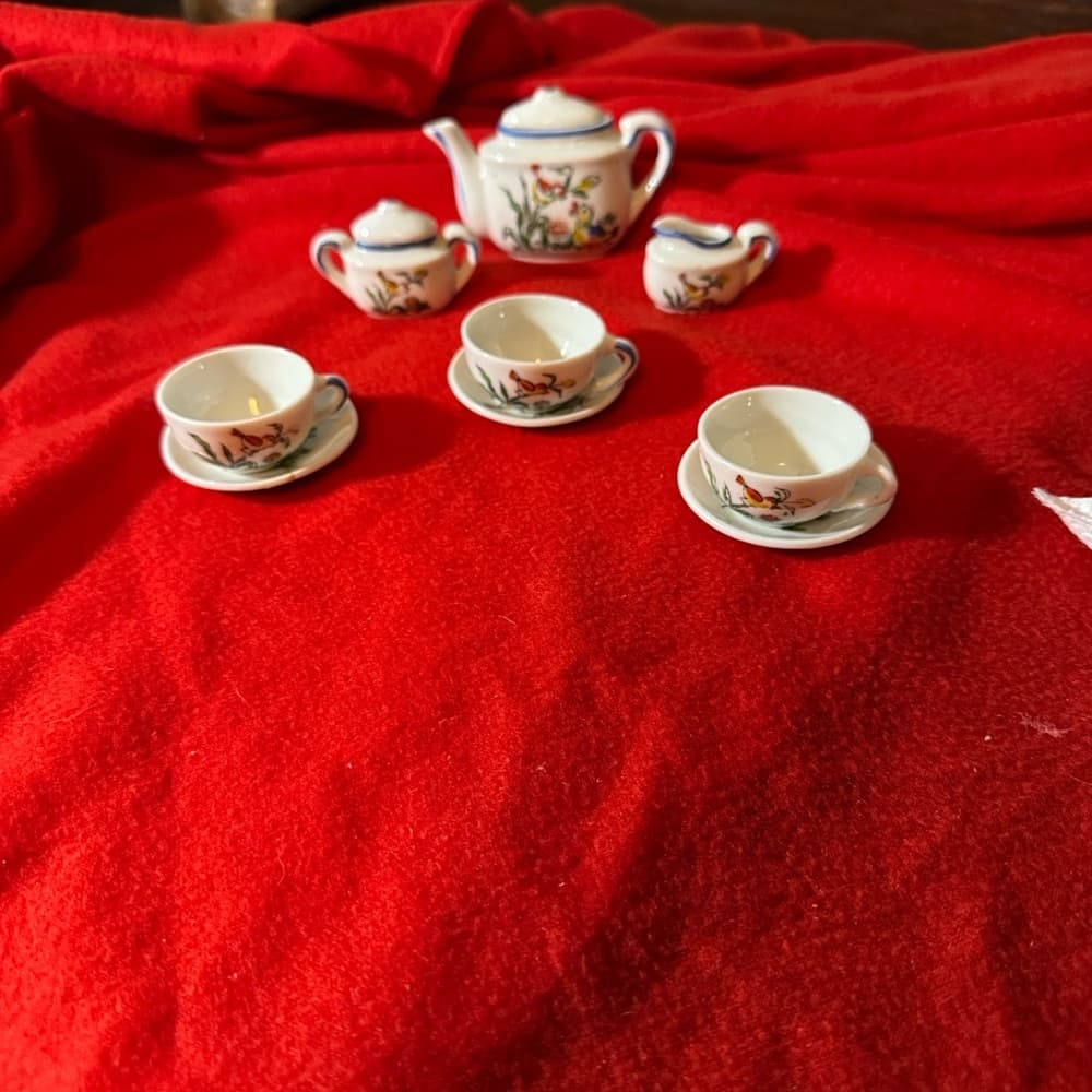 Floral Miniature Tea Set - Thumbnail 13