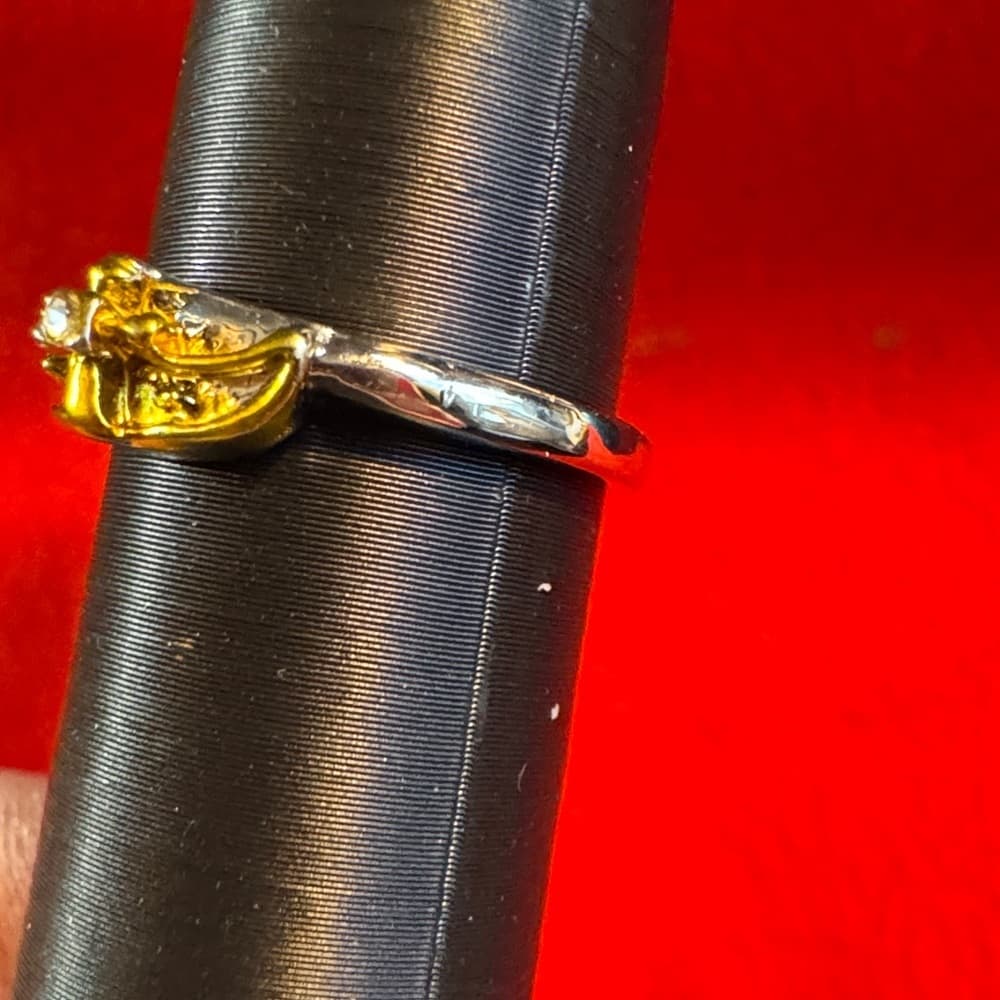Elegant Gold and Silver Women's Ring - Thumbnail 3