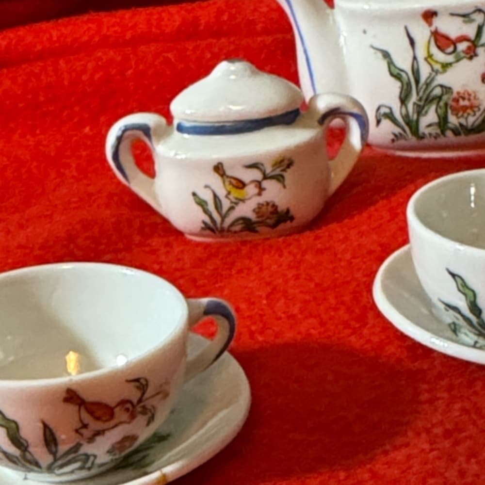Floral Miniature Tea Set - Thumbnail 3