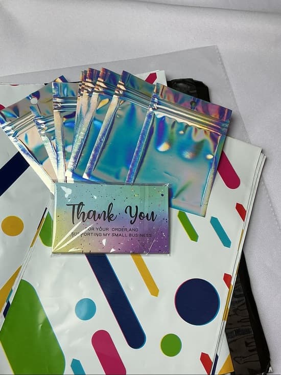 ⭐️ Complete Shipping Bundle Poly Mailers Holographic Bags Thank You - Thumbnail 2