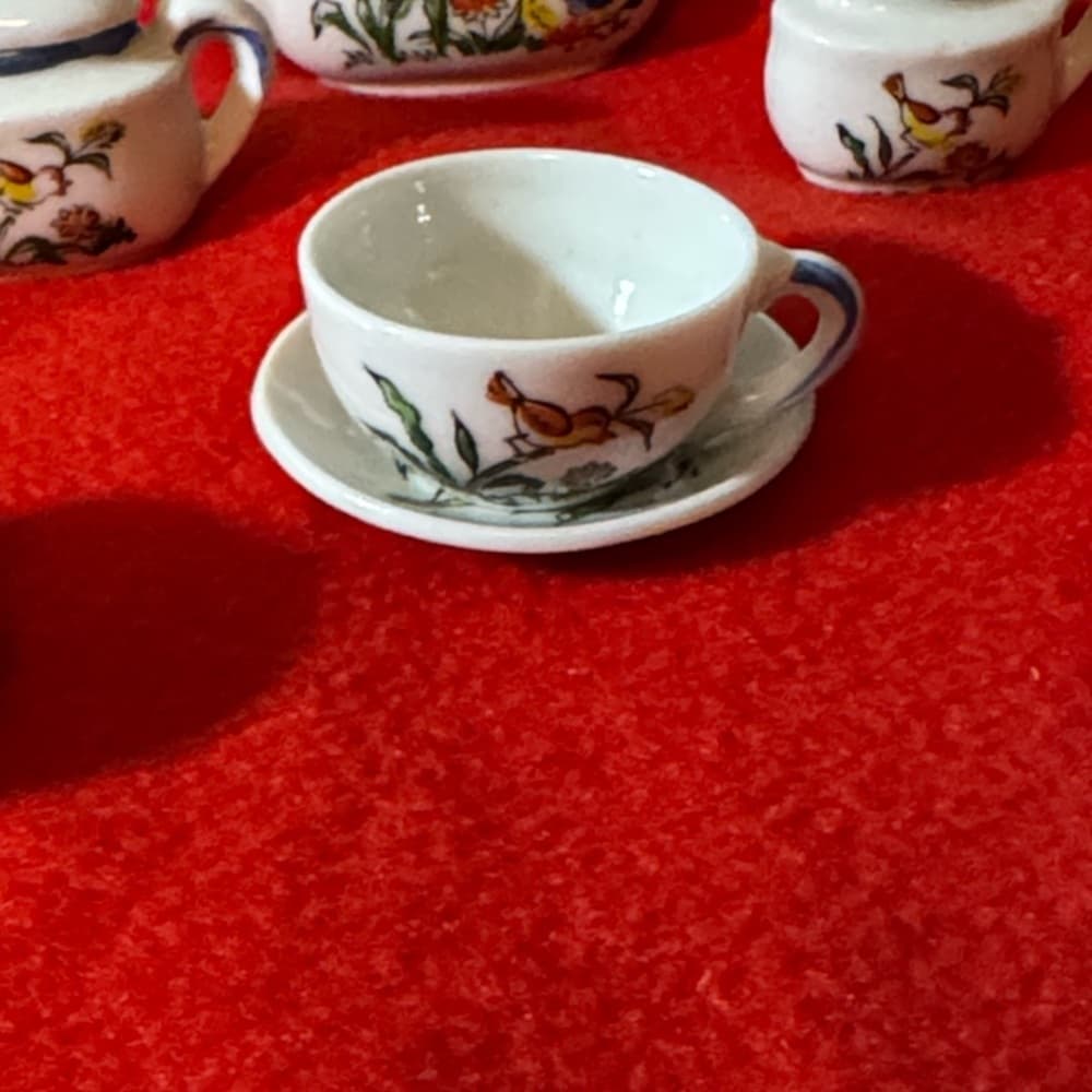 Floral Miniature Tea Set - Thumbnail 7
