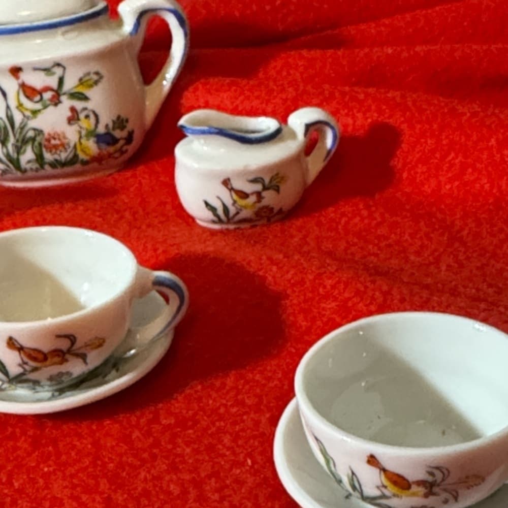 Floral Miniature Tea Set - Thumbnail 5
