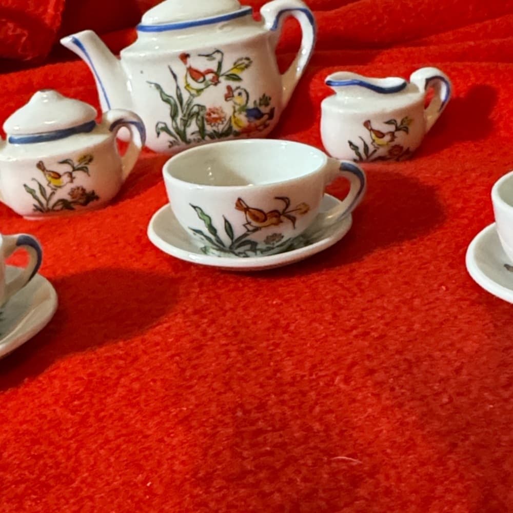 Floral Miniature Tea Set - Thumbnail 2