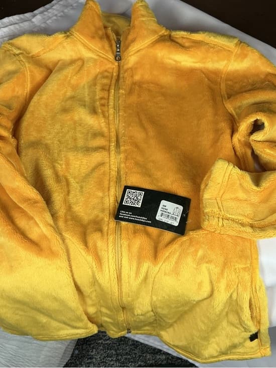 ⭐ NWT Hot Chillys Plush Fleece Zip Jacket Yellow Soft Cozy Small - Thumbnail 4