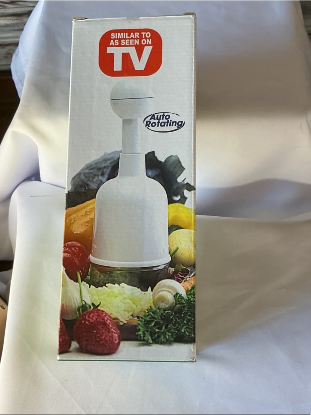 ★ Auto Rotating Food Chopper Manual Vegetable Onion Garlic Cutter - Thumbnail 4