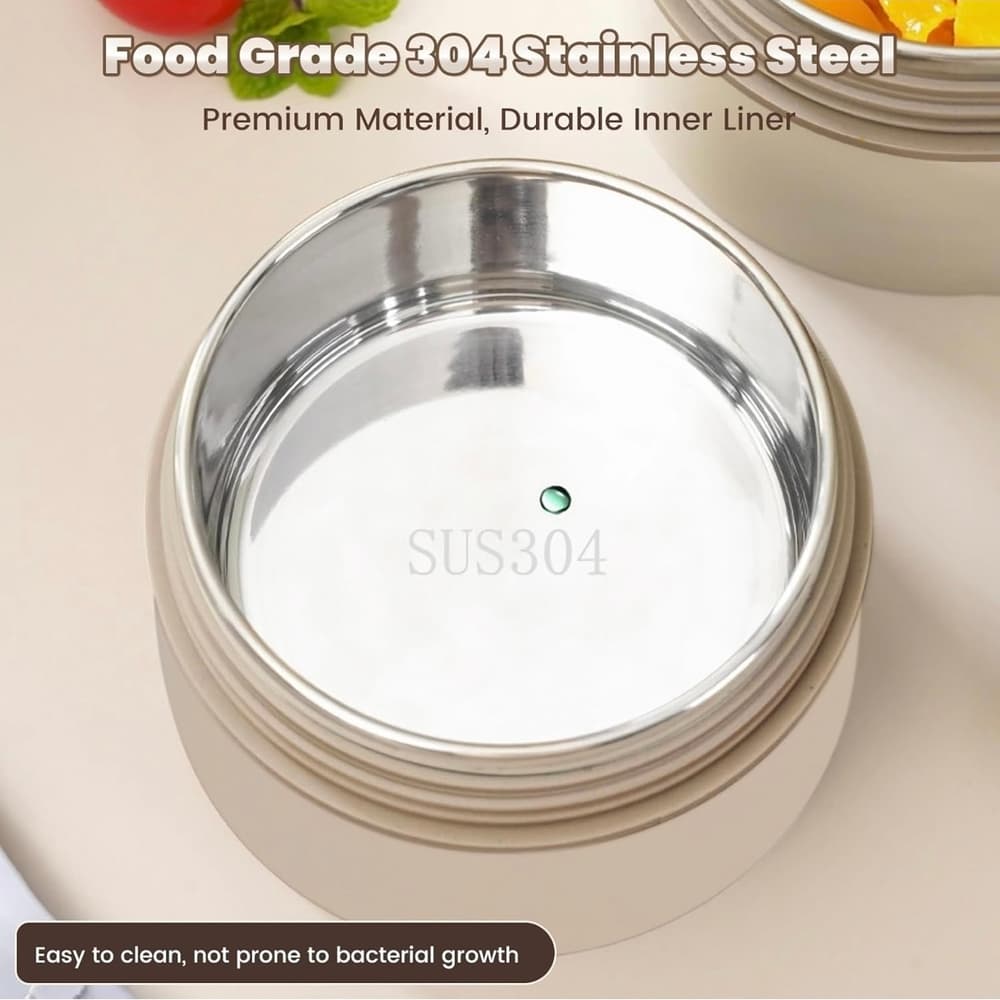 ★ Insulated Food Jar w Spoon Leakproof Stainless Steel Lunch Container - Thumbnail 3