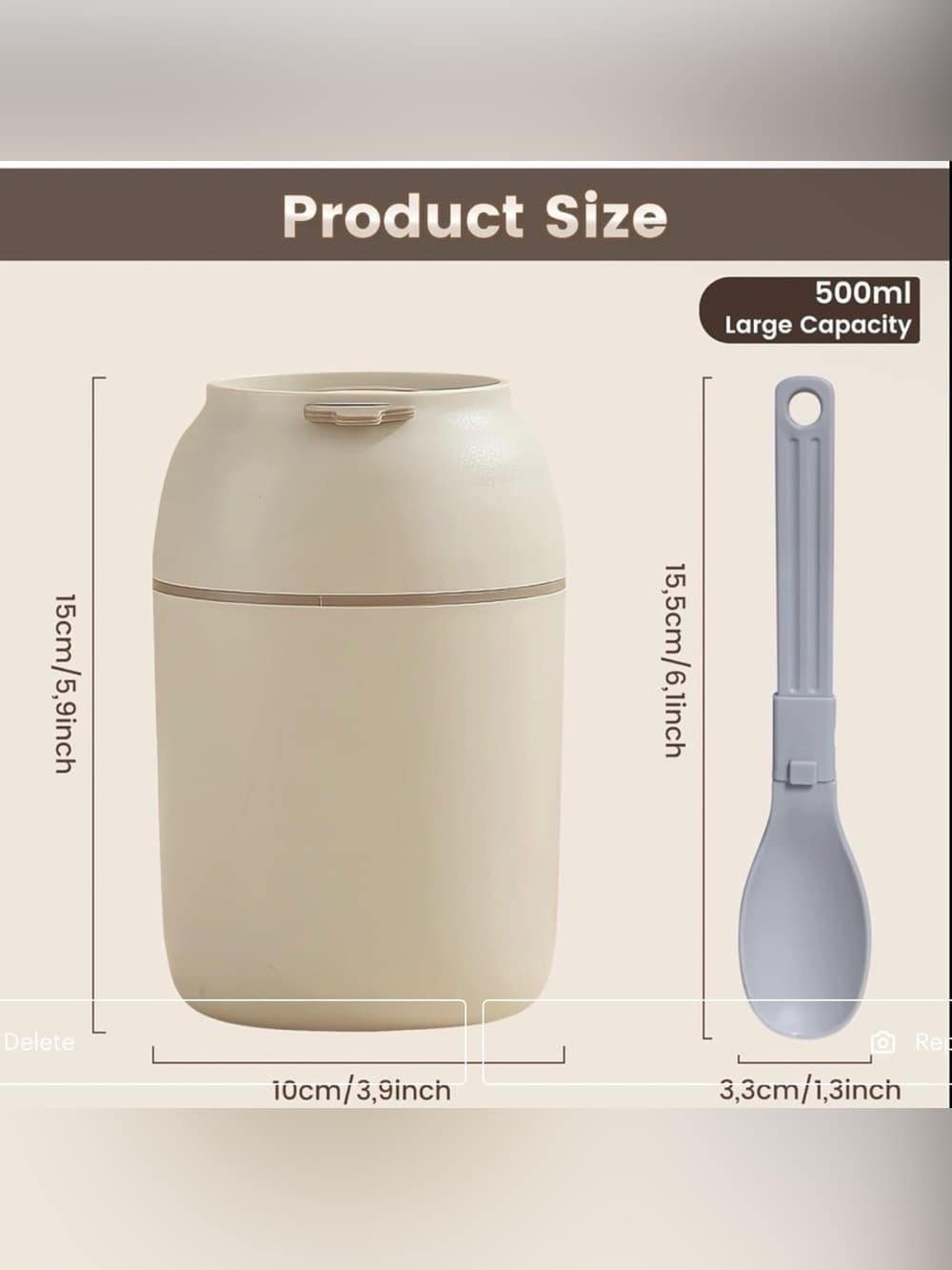 ★ Insulated Food Jar w Spoon Leakproof Stainless Steel Lunch Container