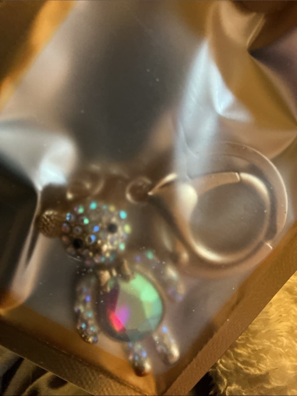 ⭐ Crystal Sea Turtle Keychain Rainbow Rhinestone Bag Charm