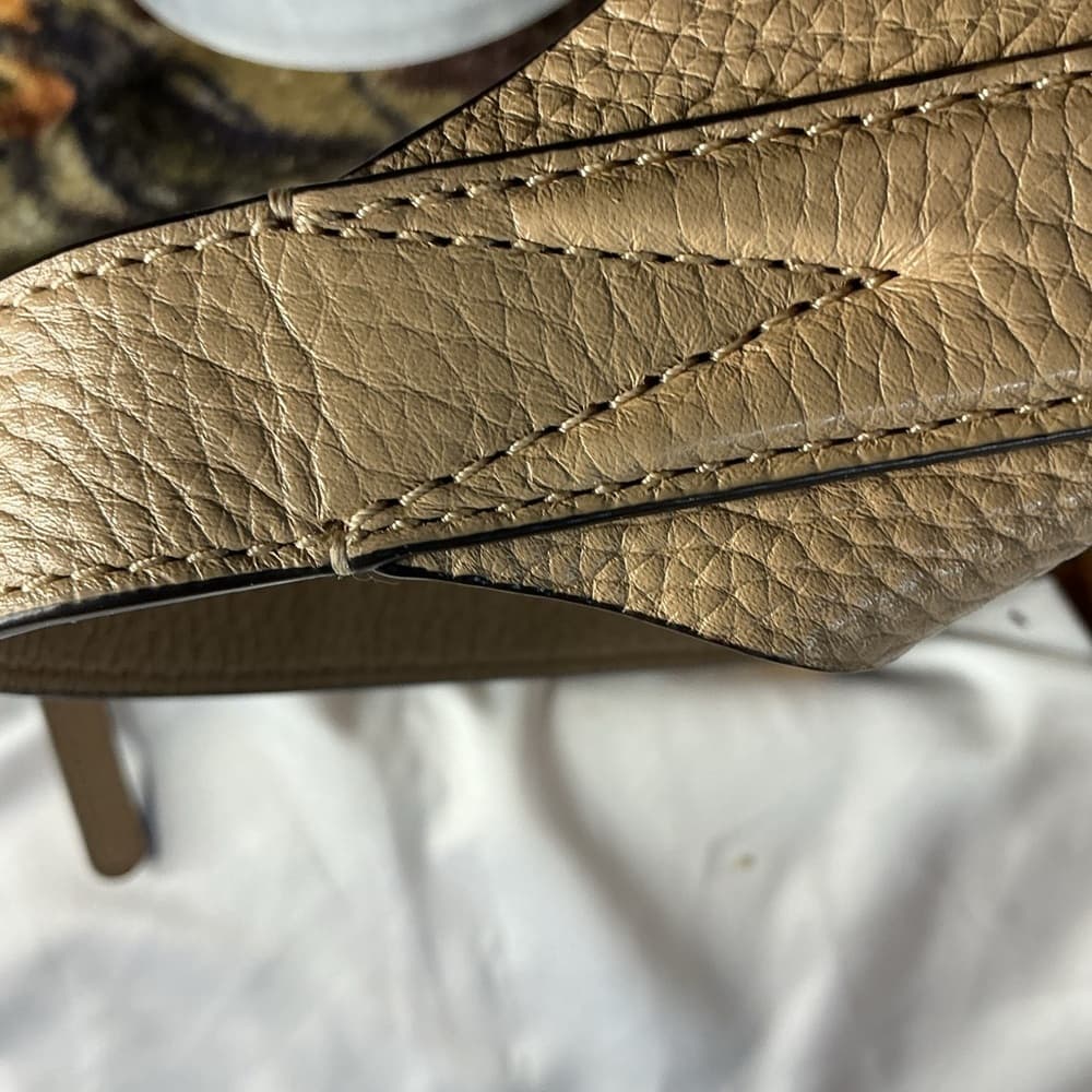⭐ Michael Kors Cream Pebbled Leather Tote Shoulder Bag Large Carryall - Thumbnail 2