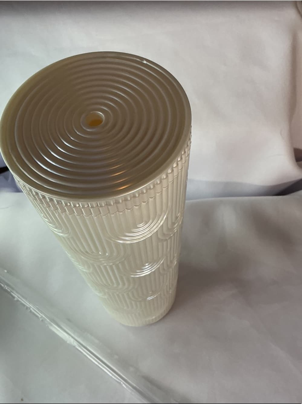 ★ Starbucks White Textured Siren Cold Cup Tumbler With Lid 24oz