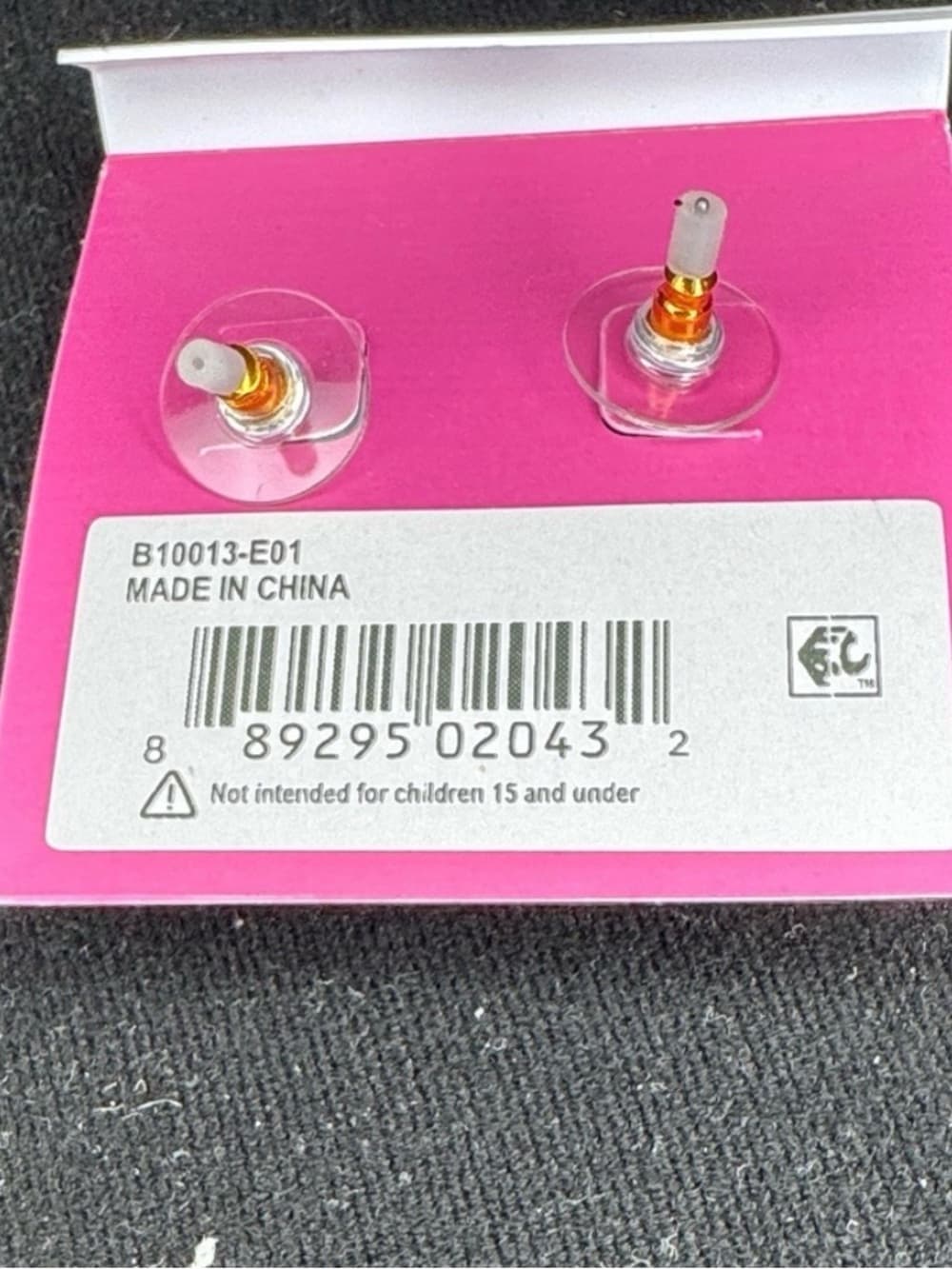 ⭐ Betsey Johnson Pink Glitter Rose Crystal Floral Stud Earrings Glam - Thumbnail 3