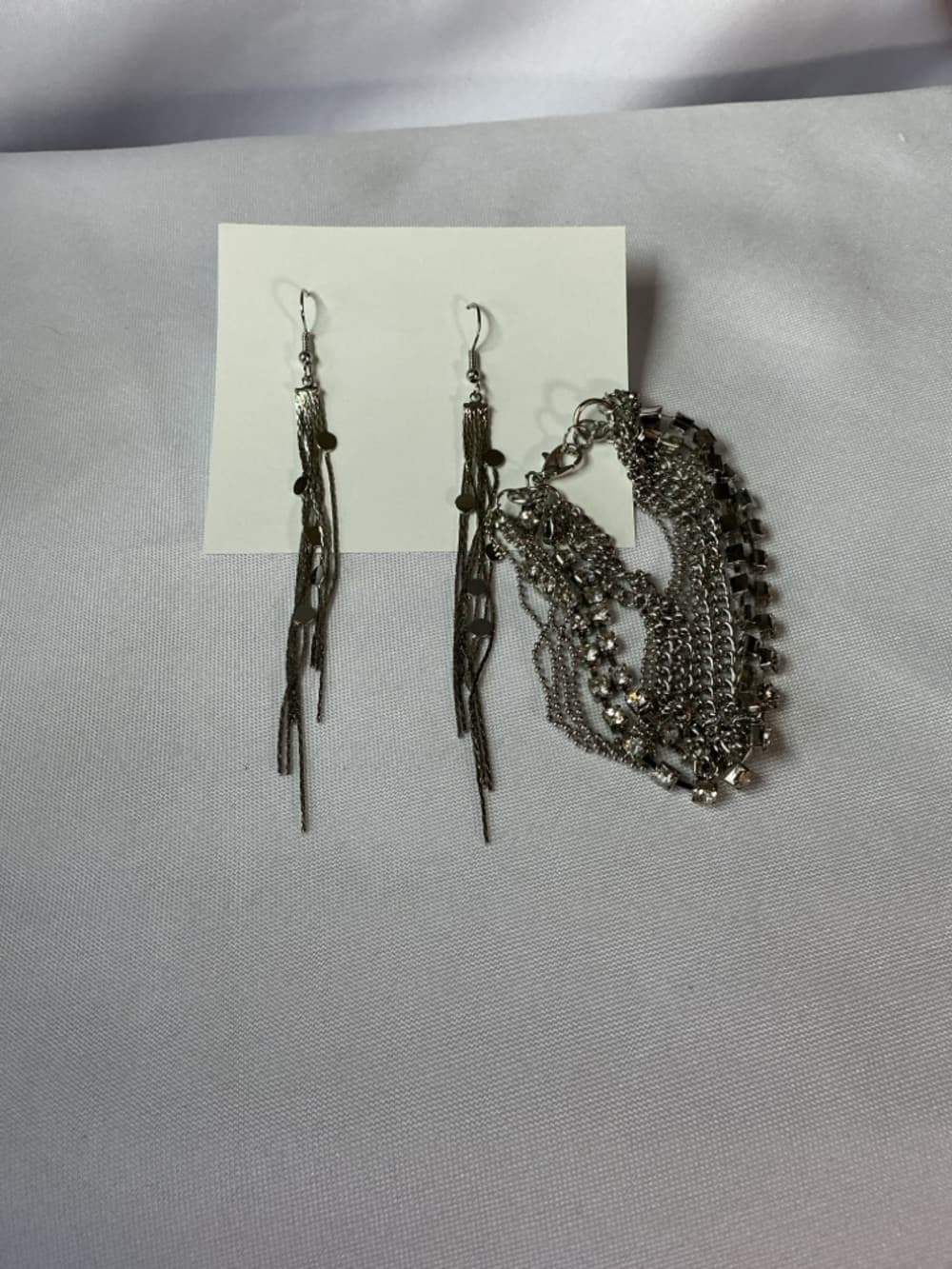 Silver Tassel Dangle Earrings - Women Jewelry