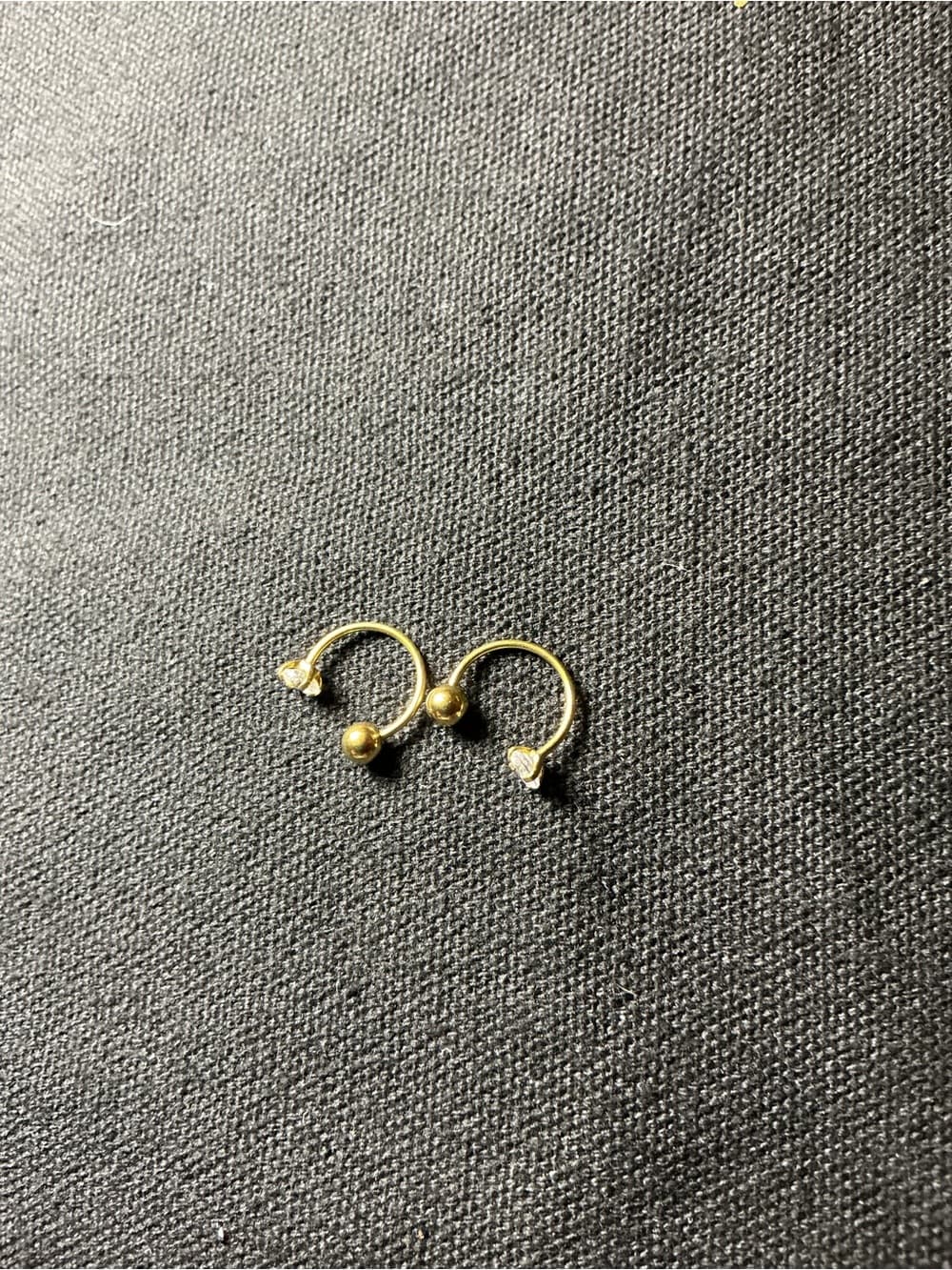 ★ Gold Faux Septum Nose Rings Set Crystal Non-Piercing Jewelry - Thumbnail 5