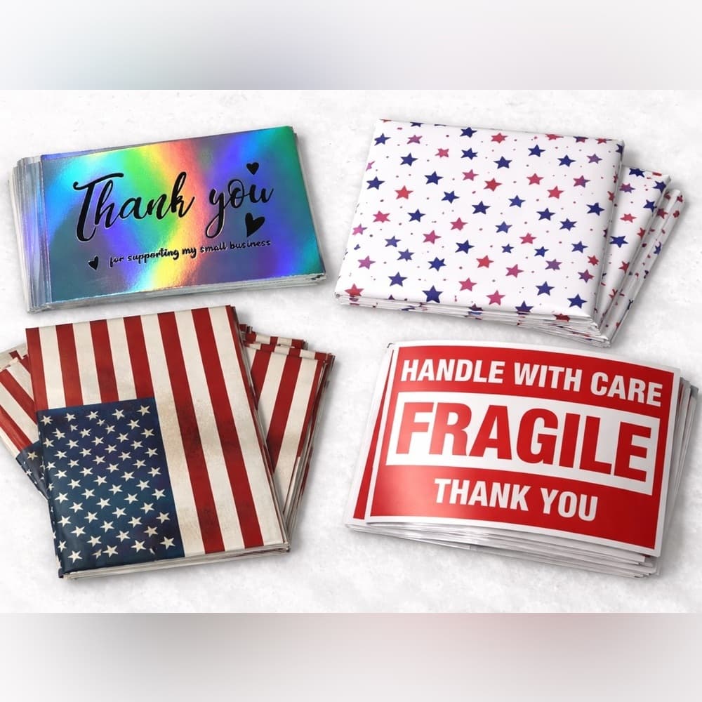 ★ 40pc Shipping Supply Bundle| Poly Mailers, Tissue, Mesh Bags & Thank You Cards - Thumbnail 5