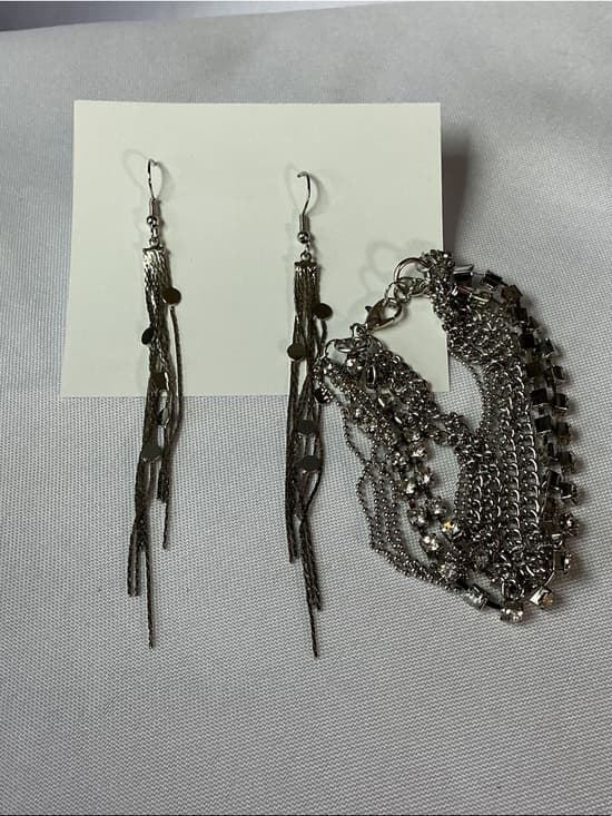 Silver Tassel Dangle Earrings - Women Jewelry - Thumbnail 6