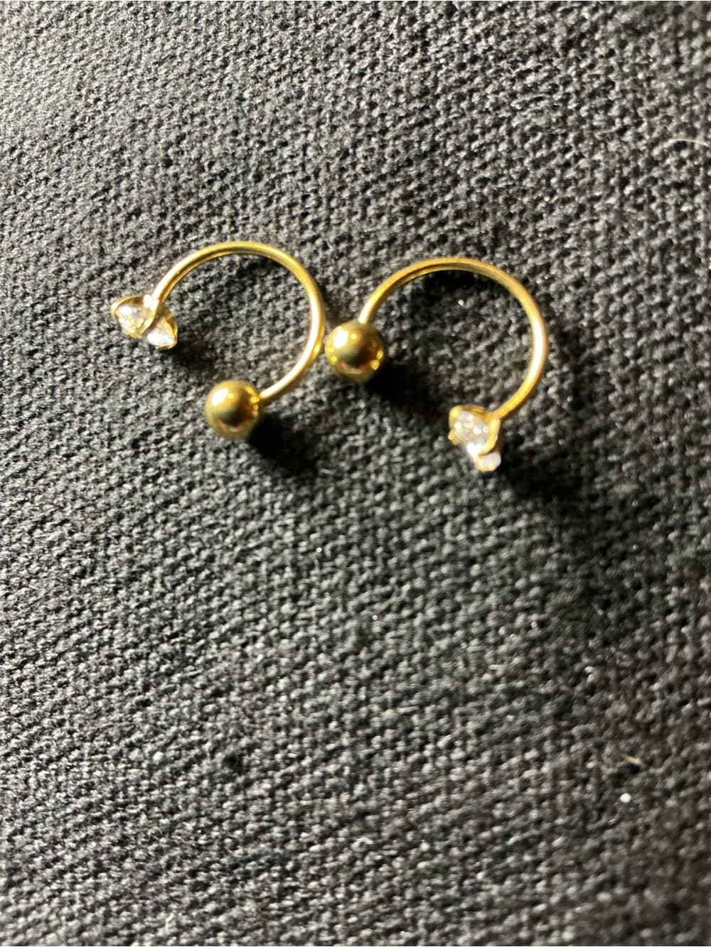 ★ Gold Faux Septum Nose Rings Set Crystal Non-Piercing Jewelry - Thumbnail 3
