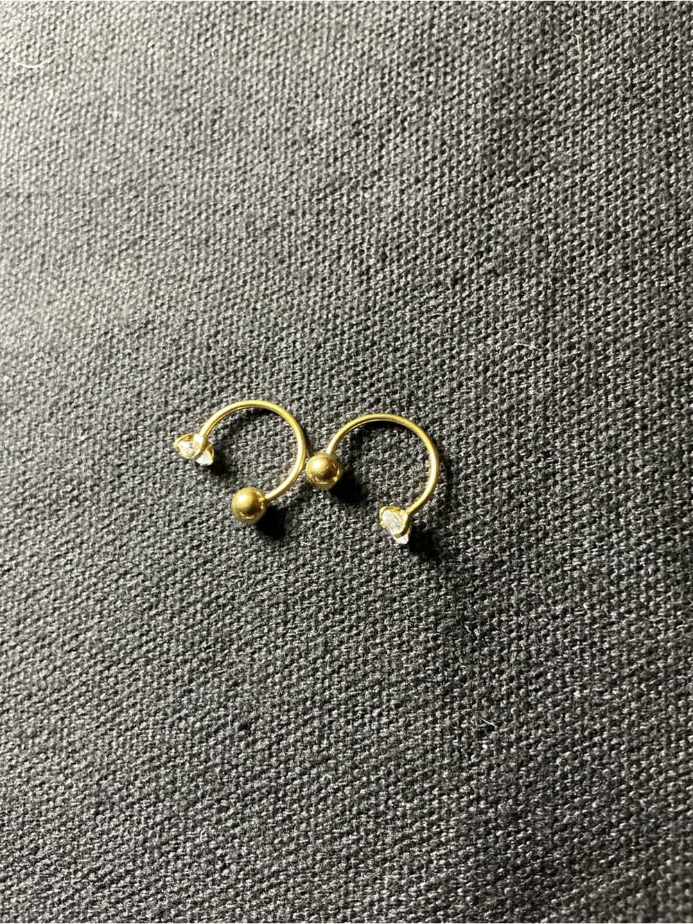 ★ Gold Faux Septum Nose Rings Set Crystal Non-Piercing Jewelry - Thumbnail 4