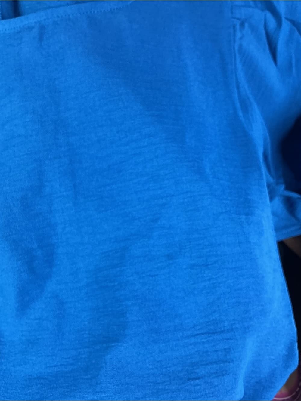 ⭐ Blue Ruffle Sleeve Blouse Flowy Lightweight Casual Chic Top - Thumbnail 8
