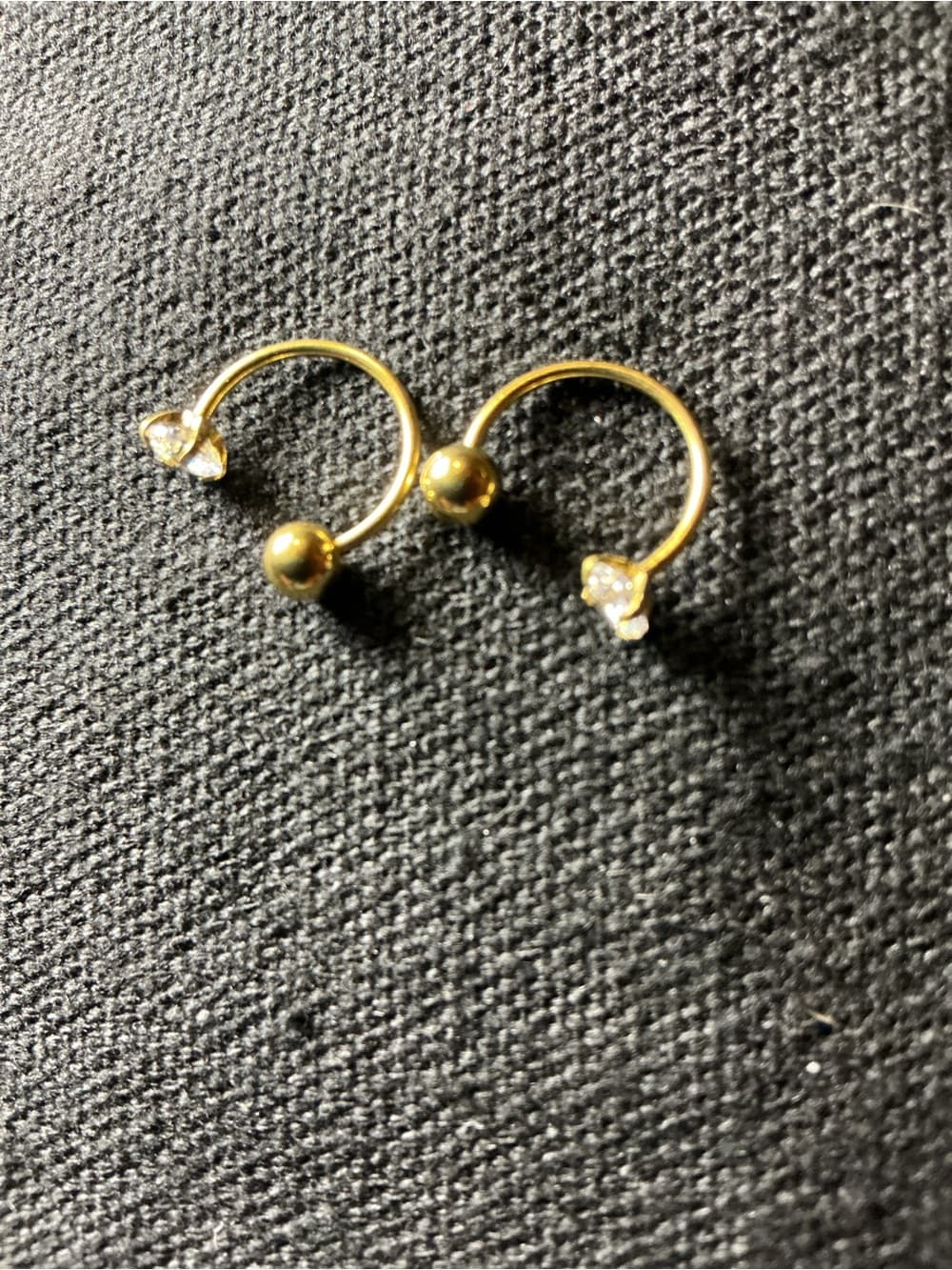 ★ Gold Faux Septum Nose Rings Set Crystal Non-Piercing Jewelry - Thumbnail 2