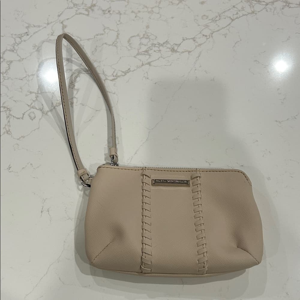 ⭐ Dana Buchman Beige Wristlet Clutch Wallet Organizer Neutral Everyday Bag - Thumbnail 8