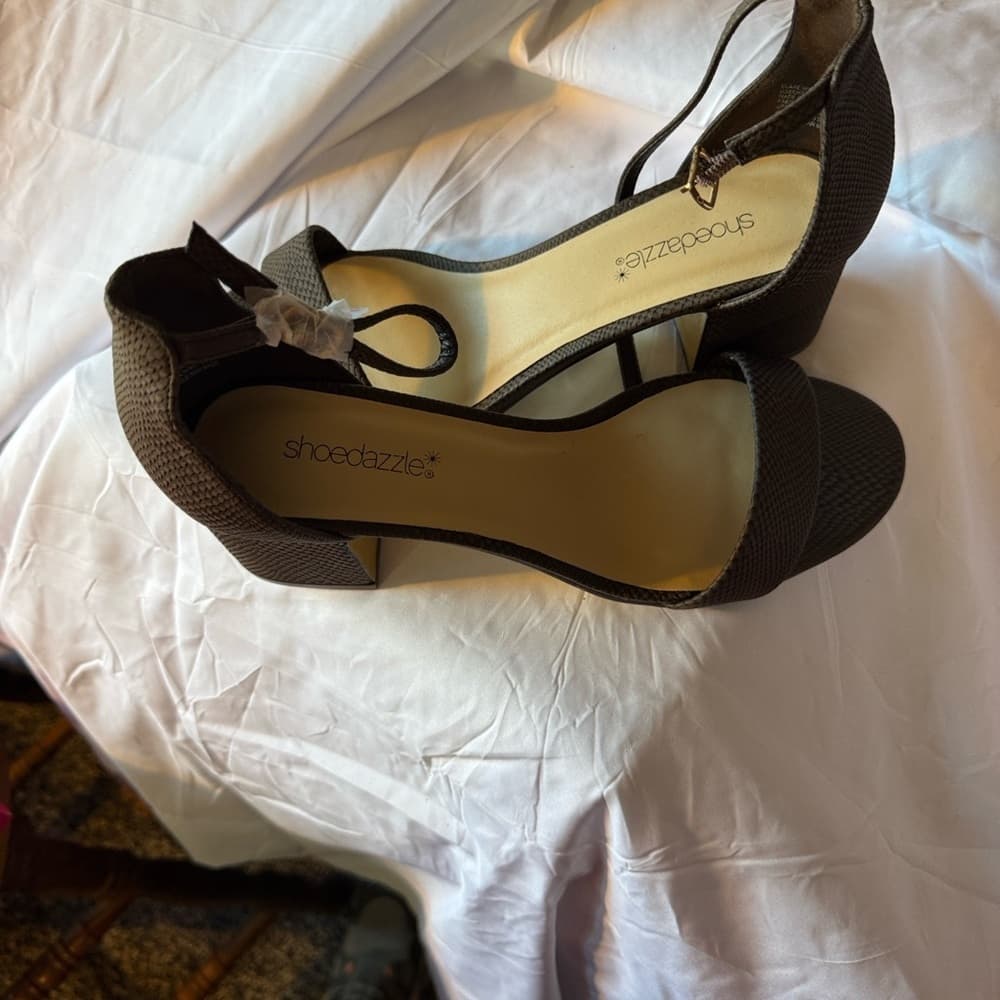 ★ Brown Ankle Strap Block Heel Sandals Women’s Dress Shoes Size 7.5 - Thumbnail 6