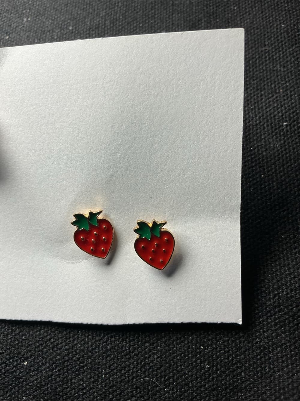 ★ Fruit Stud Earrings Set Pineapple & Strawberry Enamel Earrings - Thumbnail 4