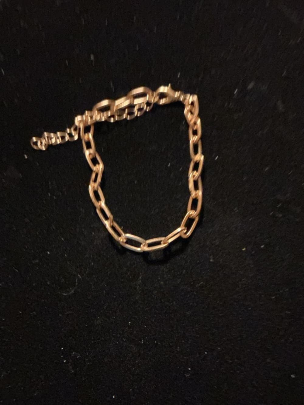 ★ Gold Tone Chunky Chain Bracelet Bold Link Glam Adjustable Jewelry - Thumbnail 4