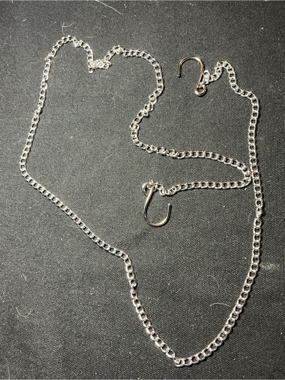 ★ Silver Tone Sweater Guard Cardigan Clip Vintage Style Chain Clasp